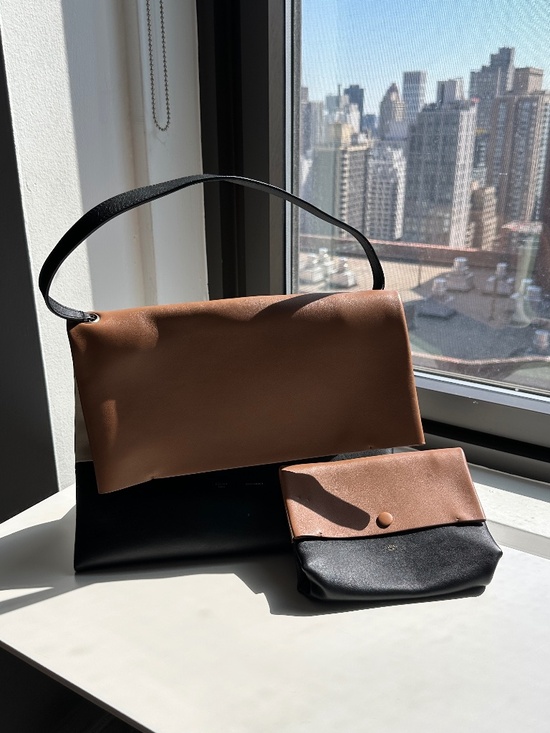 Celine Handbags - Céline All Soft leather tote 2013 Phoebe Philo brown black cream PRISTINE